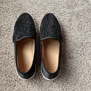 INC Sammee2 Black Slip On Sneaker Size 8-1/2